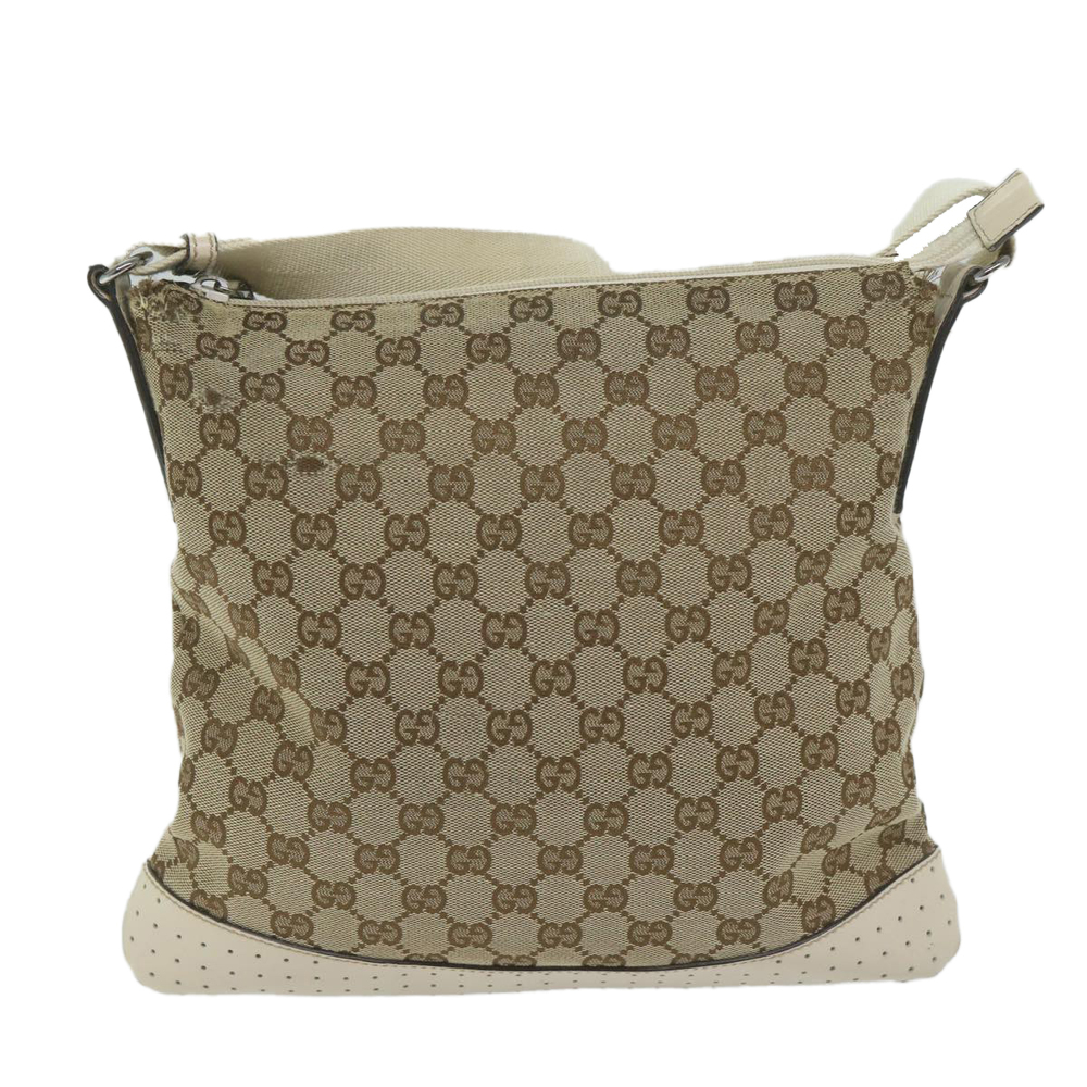 GUCCI GG Canvas Shoulder Bag Beige 145857 Auth 61246 - Picture 2 of 16
